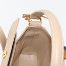 GUCCI Bamboo Hand Bag Leather 2way Beige Gold 000 781 0175 Auth ep10980-21