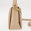 GUCCI Bamboo Hand Bag Leather 2way Beige Gold 000 781 0175 Auth ep10980-4