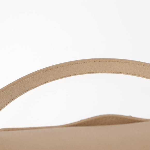 GUCCI Bamboo Hand Bag Leather 2way Beige Gold 000 781 0175 Auth ep10980