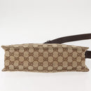GUCCI GG Canvas Shoulder Bag Beige Silver 120841 Auth ep10981-10