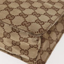 GUCCI GG Canvas Shoulder Bag Beige Silver 120841 Auth ep10981-12