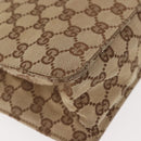 GUCCI GG Canvas Shoulder Bag Beige Silver 120841 Auth ep10981-13