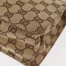 GUCCI GG Canvas Shoulder Bag Beige Silver 120841 Auth ep10981-14