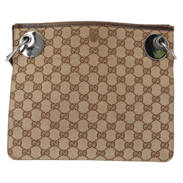 GUCCI GG Canvas Shoulder Bag Beige Silver 120841 Auth ep10981 - 0