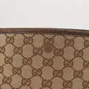 GUCCI GG Canvas Shoulder Bag Beige Silver 120841 Auth ep10981-3