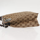 GUCCI GG Canvas Shoulder Bag Beige Silver 120841 Auth ep10981-6