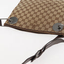 GUCCI GG Canvas Shoulder Bag Beige Silver 120841 Auth ep10981-7