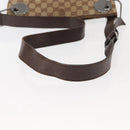 GUCCI GG Canvas Shoulder Bag Beige Silver 120841 Auth ep10981-8