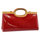LOUIS VUITTON Monogram Vernis Roxbury Drive Bag 2way Red M91987 LV Auth ep10983-1
