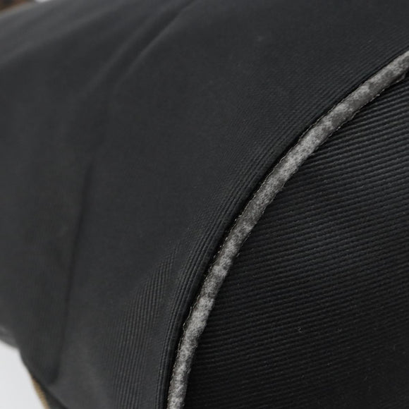 FENDI Hand Bag Nylon Black Gold Auth ep10985