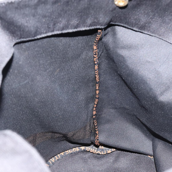 FENDI Hand Bag Nylon Black Gold Auth ep10985