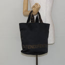 FENDI Hand Bag Nylon Black Gold Auth ep10985-19