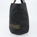 FENDI Hand Bag Nylon Black Gold Auth ep10985-4
