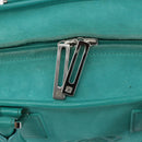 LOEWE Anagram Americana 28 Bag Suede Leather Turquoise Blue Silver Auth ep10988-18