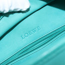 LOEWE Anagram Americana 28 Bag Suede Leather Turquoise Blue Silver Auth ep10988-19