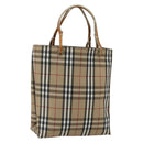 BURBERRY Nova Check Handtas Nylon Beige Auth ep1099-1