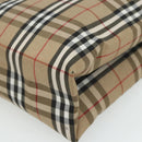 BURBERRY Nova Check Handtas Nylon Beige Auth ep1099-5