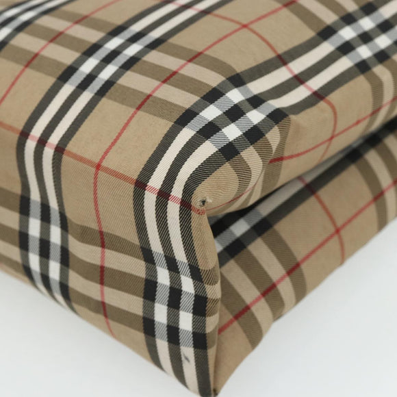 BURBERRY Nova Check Handtas Nylon Beige Auth ep1099