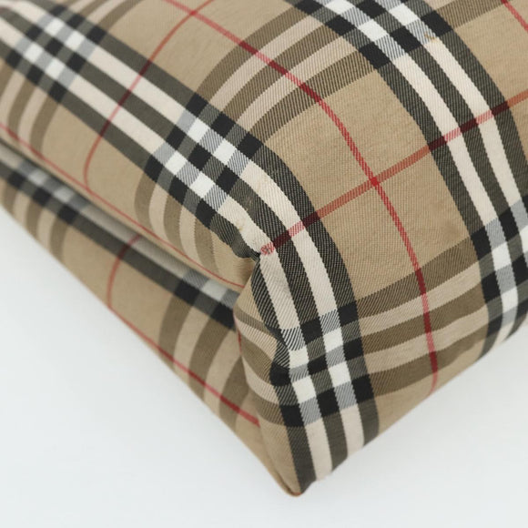 BURBERRY Nova Check Handtas Nylon Beige Auth ep1099