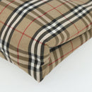 BURBERRY Nova Check Handtas Nylon Beige Auth ep1099-15