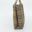 BURBERRY Nova Check Handtas Nylon Beige Auth ep1099-3