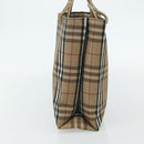 BURBERRY Nova Check Handtas Nylon Beige Auth ep1099-4
