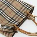 BURBERRY Nova Check Handtas Nylon Beige Auth ep1099-6