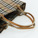 BURBERRY Nova Check Handtas Nylon Beige Auth ep1099-7