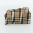 BURBERRY Nova Check Handtas Nylon Beige Auth ep1099-9