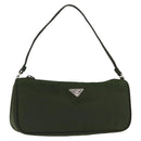 PRADA Accessory Pouch Nylon Khaki Auth ep10991-1