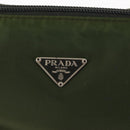 PRADA Accessory Pouch Nylon Khaki Auth ep10991-17