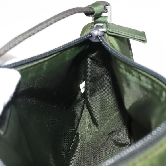 PRADA Accessory Pouch Nylon Khaki Auth ep10991