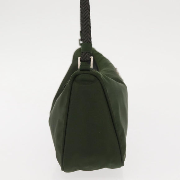 PRADA Accessory Pouch Nylon Khaki Auth ep10991