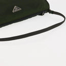 PRADA Accessory Pouch Nylon Khaki Auth ep10991-7