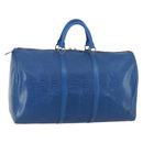 LOUIS VUITTON Epi Keepall 50 Boston Bag Blue M42965 LV Auth ep10993-1
