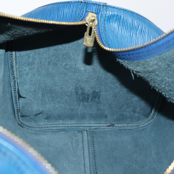LOUIS VUITTON Epi Keepall 50 Boston Bag Blue M42965 LV Auth ep10993