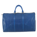 LOUIS VUITTON Epi Keepall 50 Boston Bag Blue M42965 LV Auth ep10993-13