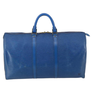 LOUIS VUITTON Epi Keepall 50 Boston Bag Blue M42965 LV Auth ep10993 - 0