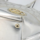GUCCI GG Canvas Tote Bag Silver Gold 169946 Auth ep11002-9