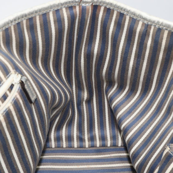 GUCCI GG Canvas Tote Bag Silver Gold 169946 Auth ep11002