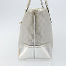 GUCCI GG Canvas Tote Bag Silver Gold 169946 Auth ep11002-4