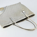 GUCCI GG Canvas Tote Bag Silver Gold 169946 Auth ep11002-6