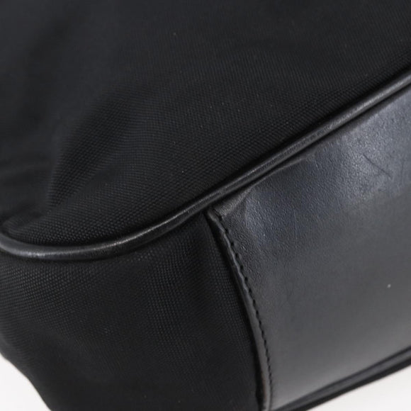 GUCCI Bamboo Hand Bag Nylon Black Silver 001 1638 3754 Auth ep11006