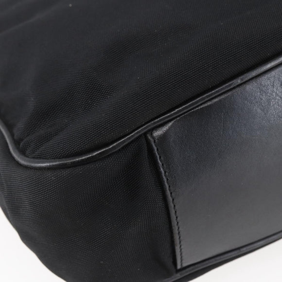 GUCCI Bamboo Hand Bag Nylon Black Silver 001 1638 3754 Auth ep11006