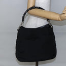 GUCCI Bamboo Hand Bag Nylon Black Silver 001 1638 3754 Auth ep11006-21