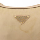 PRADA Shoulder Bag Nylon Leather Beige Auth ep11013-14