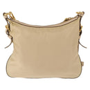 PRADA Shoulder Bag Nylon Leather Beige Auth ep11013-3
