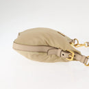 PRADA Shoulder Bag Nylon Leather Beige Auth ep11013-4