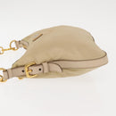 PRADA Shoulder Bag Nylon Leather Beige Auth ep11013-5