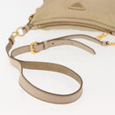 PRADA Shoulder Bag Nylon Leather Beige Auth ep11013-7